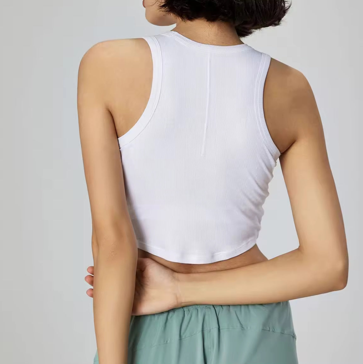 Curved Hem Crop Tank