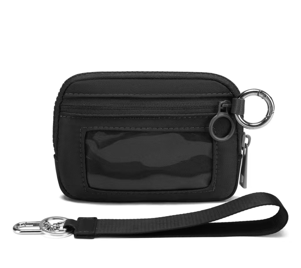 Mini Card Holder Zipper Wristlet KeyChain