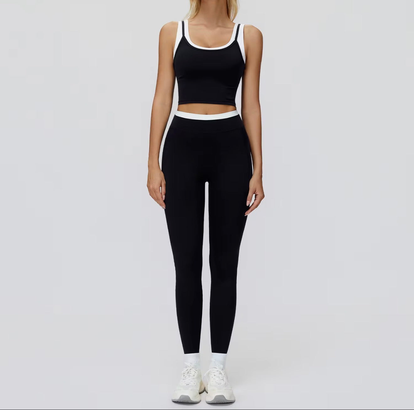 Dual Tone Contrast Sports Bra