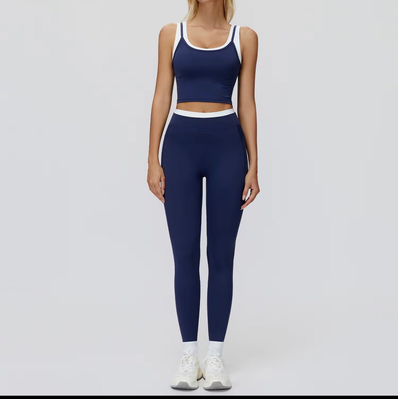 Dual Tone Contrast Sports Bra