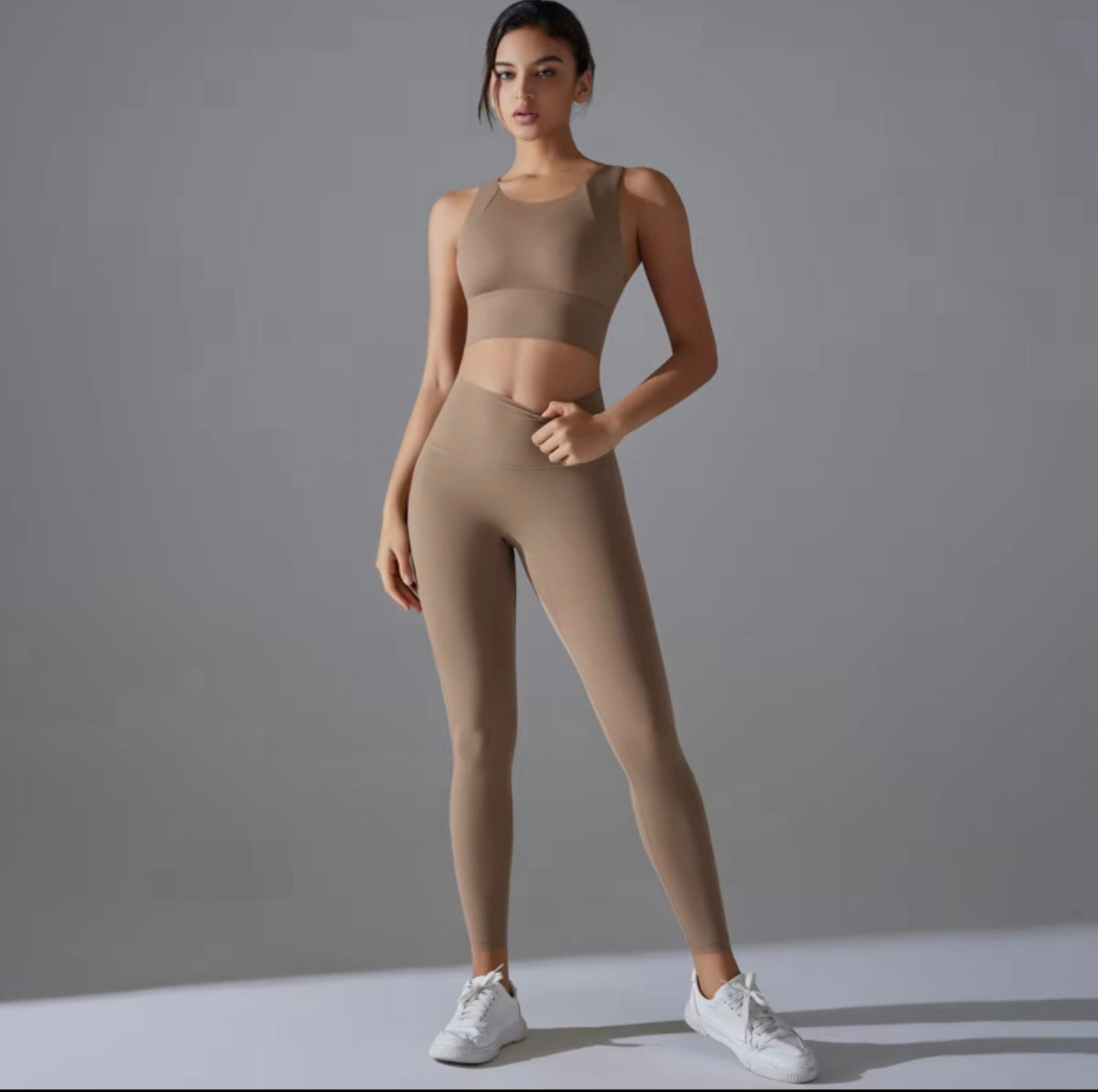Peach Contour Crop Leggings