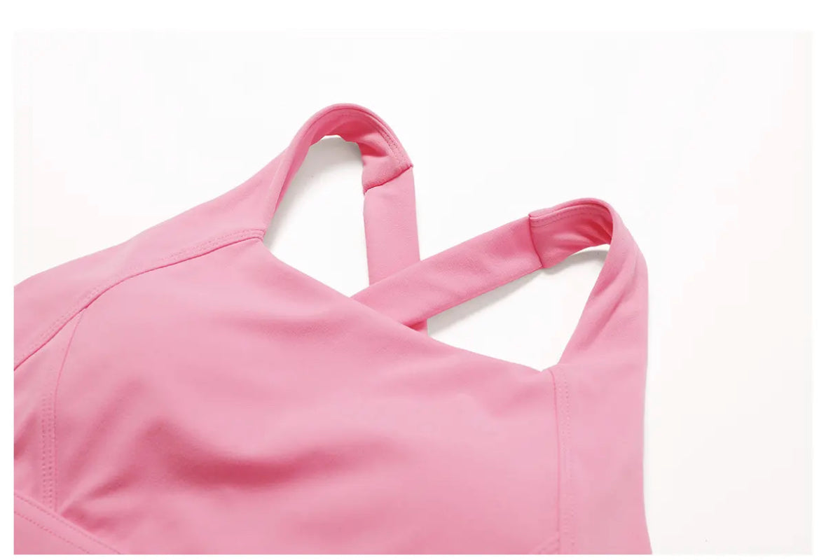 Full Cover Cross Back Sports Bra