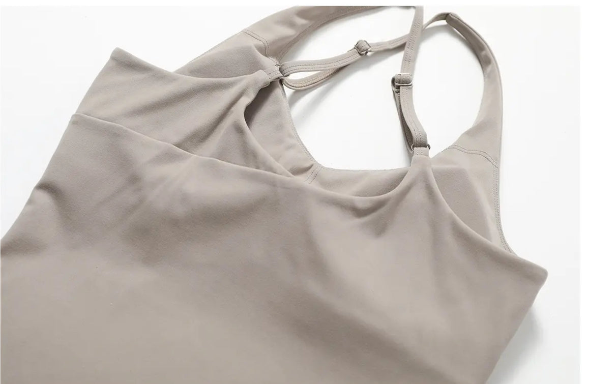 Cross Adjustable Straps Padded Tops