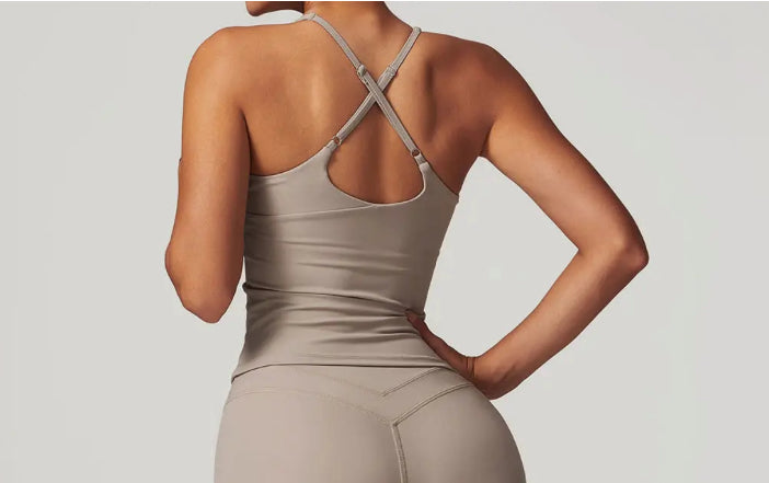 Cross Adjustable Straps Padded Tops