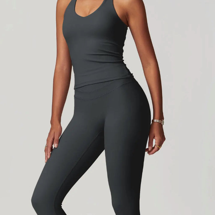 Double Waist Lines Active Leggings