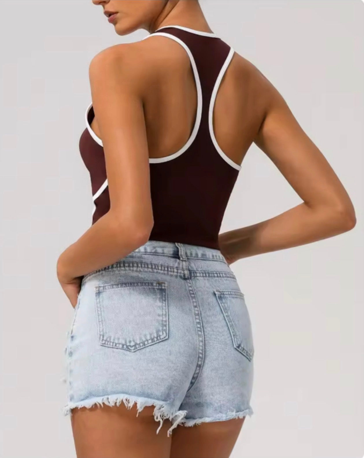 NudeFlex Colorblock Racerback Bra