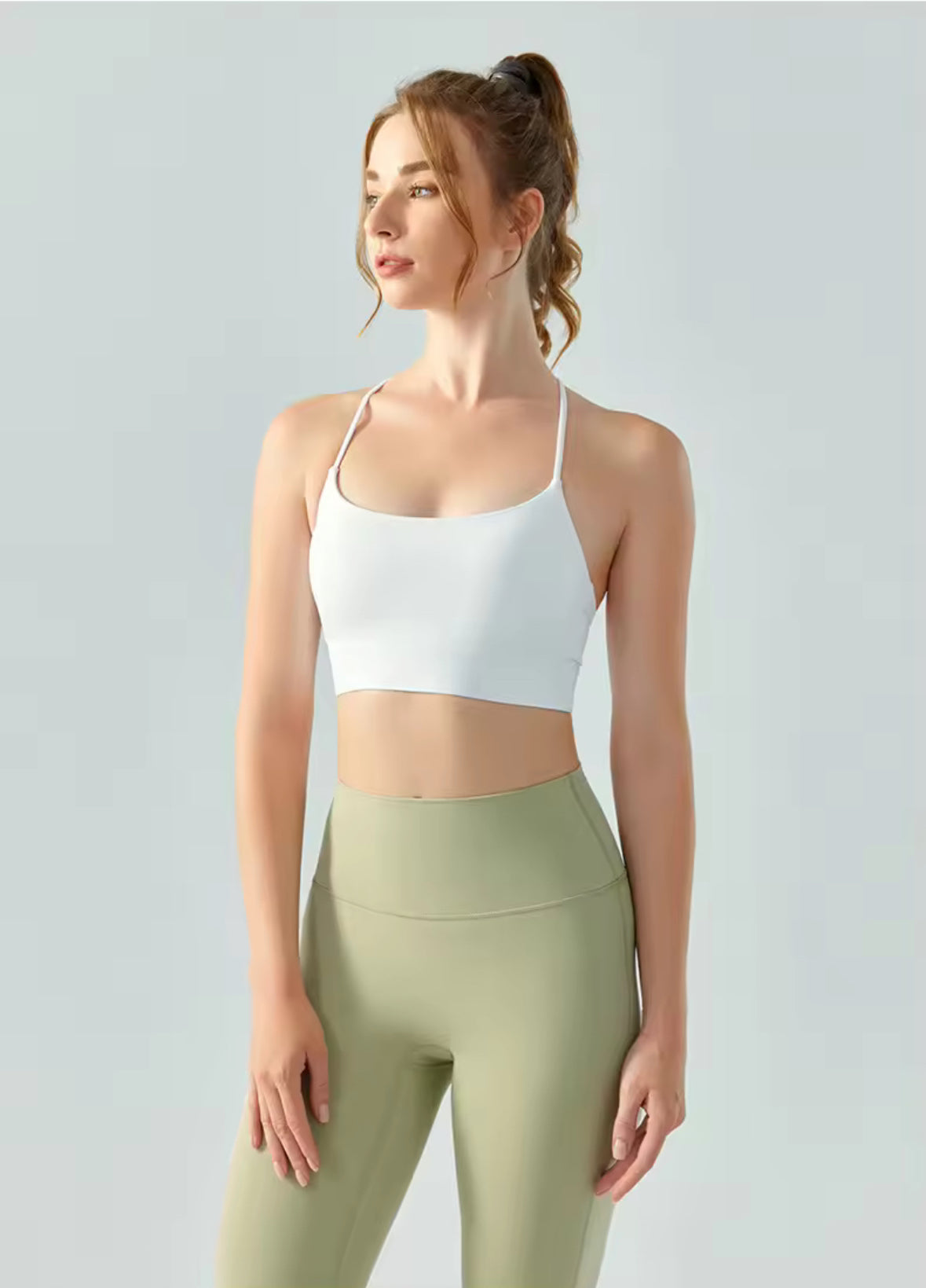 Thin Strap Backless Yoga Tank Bra