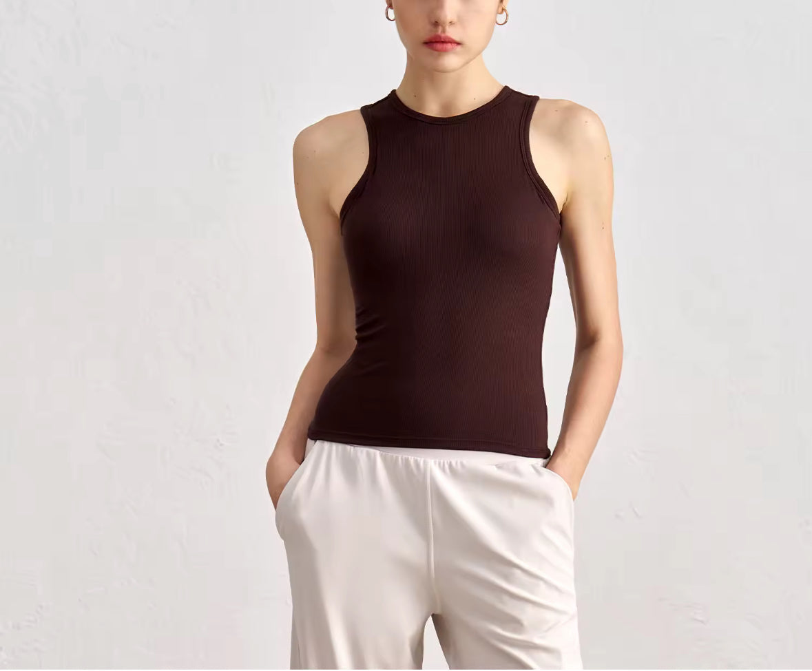 Slim-Fit Padded Gym Tank