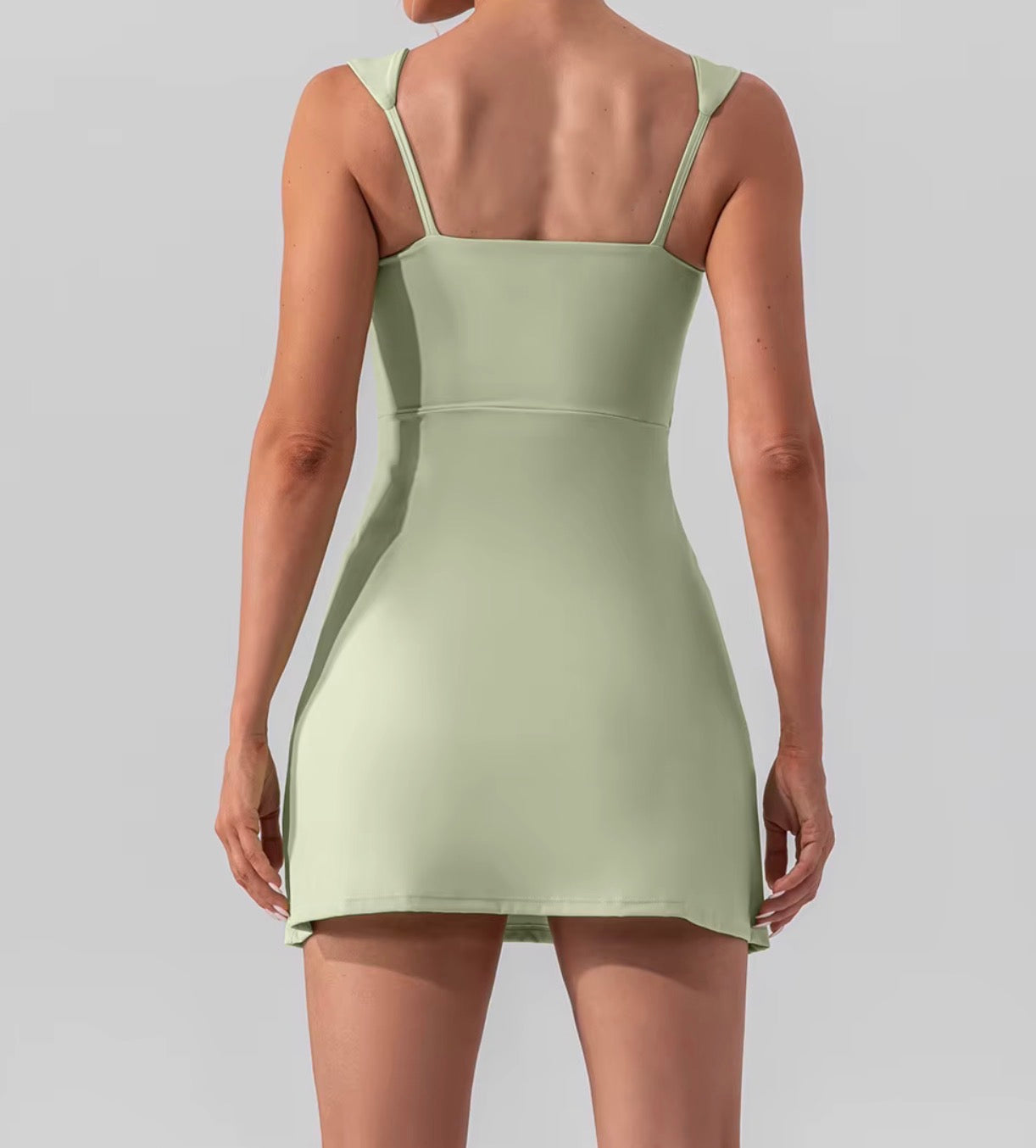 Sexy Strap Solid Yoga Tennis Dress