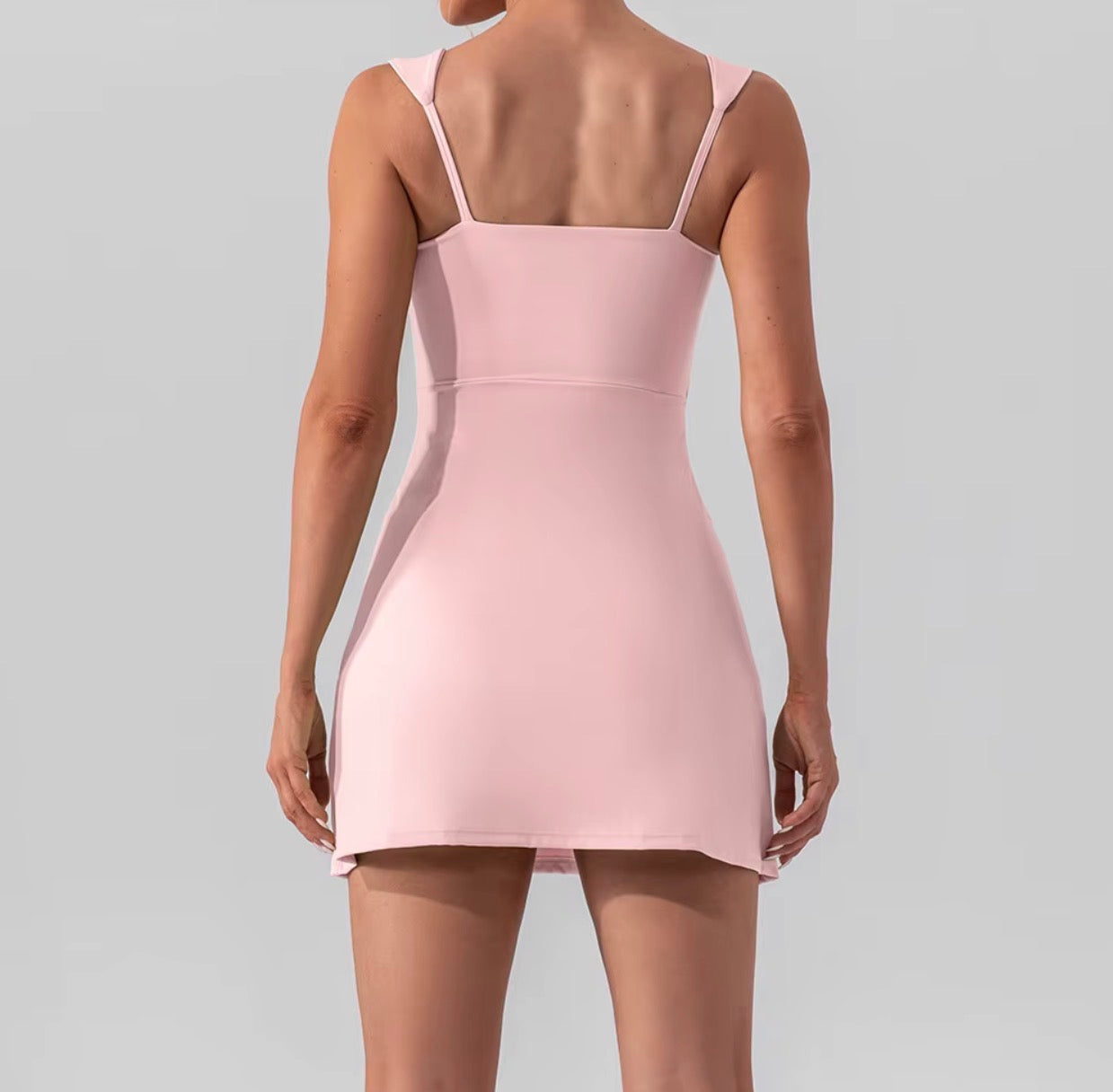 Sexy Strap Solid Yoga Tennis Dress