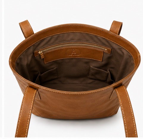 Classic Luxe Leather Tote Bag