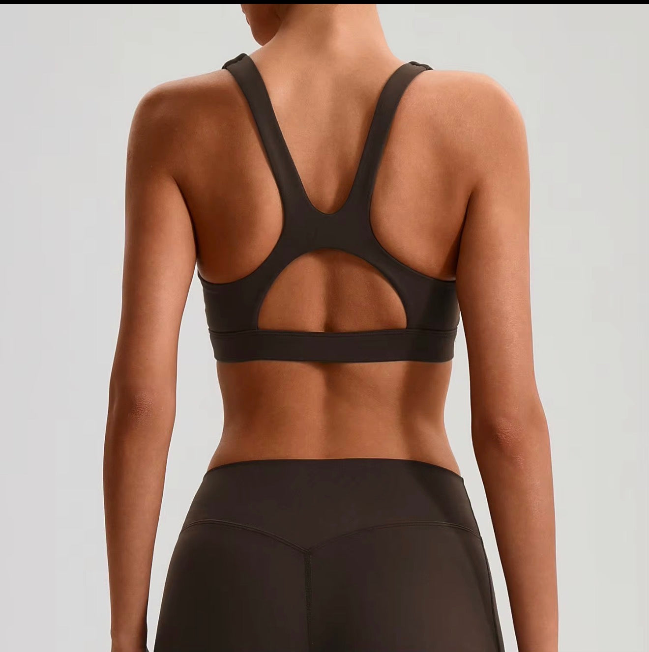 PowerFlex Open-Back Sports Bra – High-Support Workout Bra