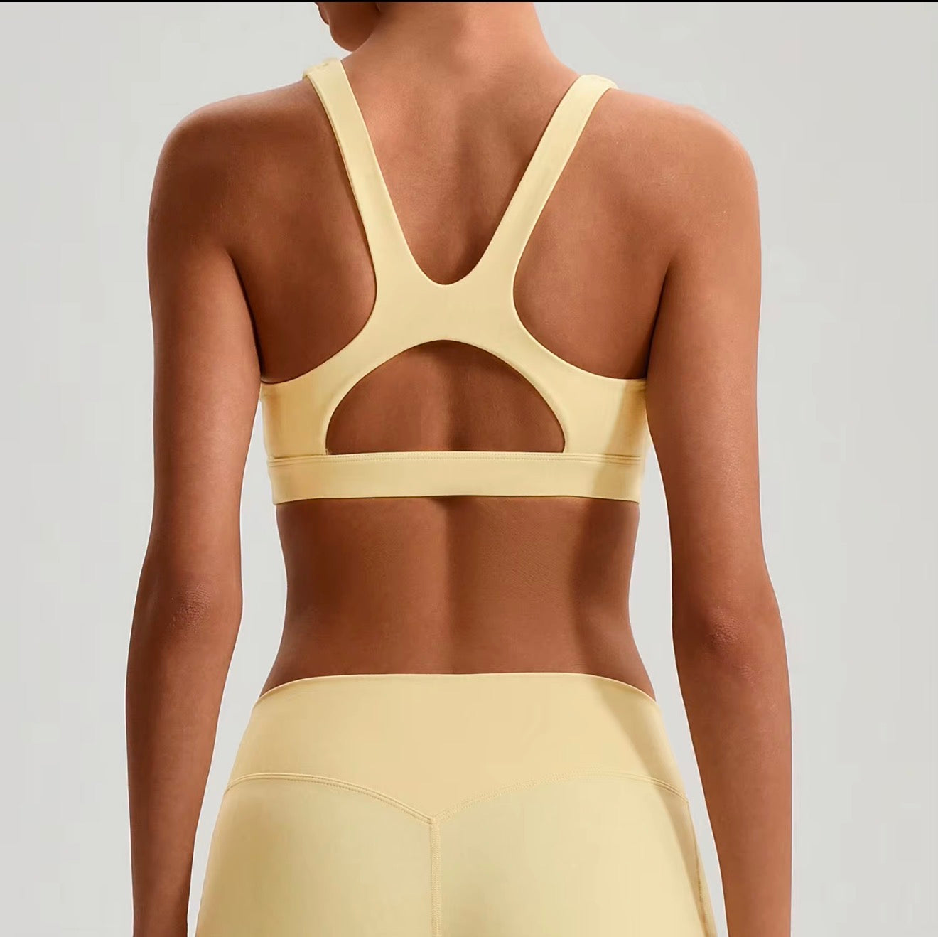 PowerFlex Open-Back Sports Bra – High-Support Workout Bra