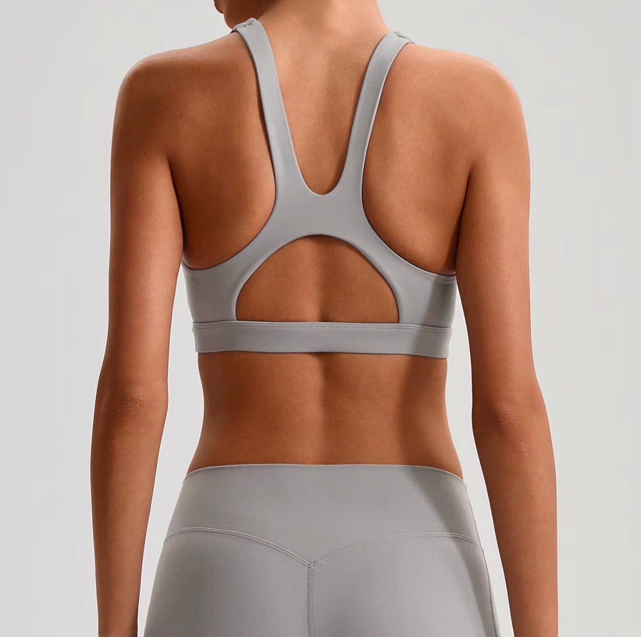 PowerFlex Open-Back Sports Bra – High-Support Workout Bra