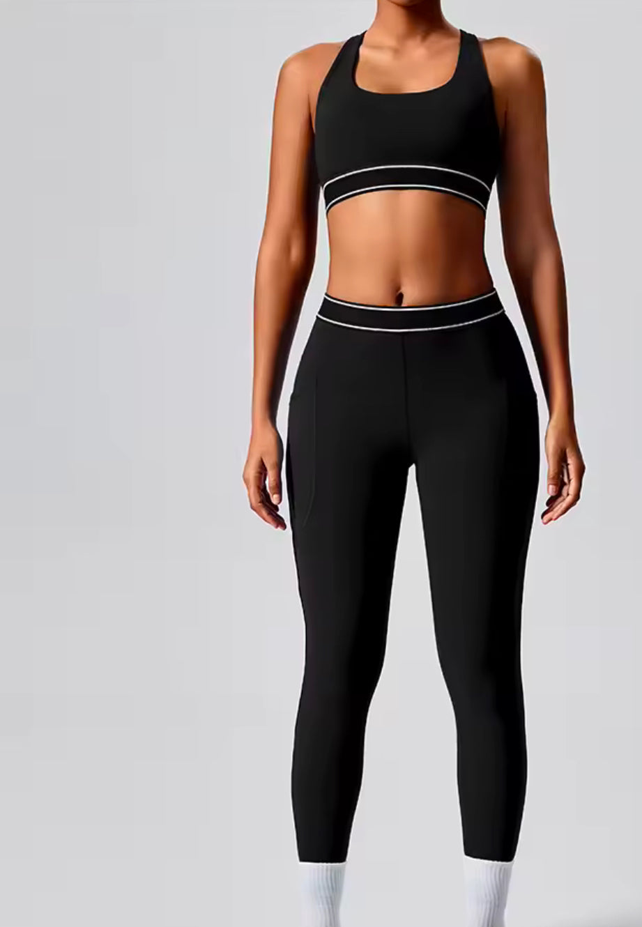 Contrast High Waist Leggings