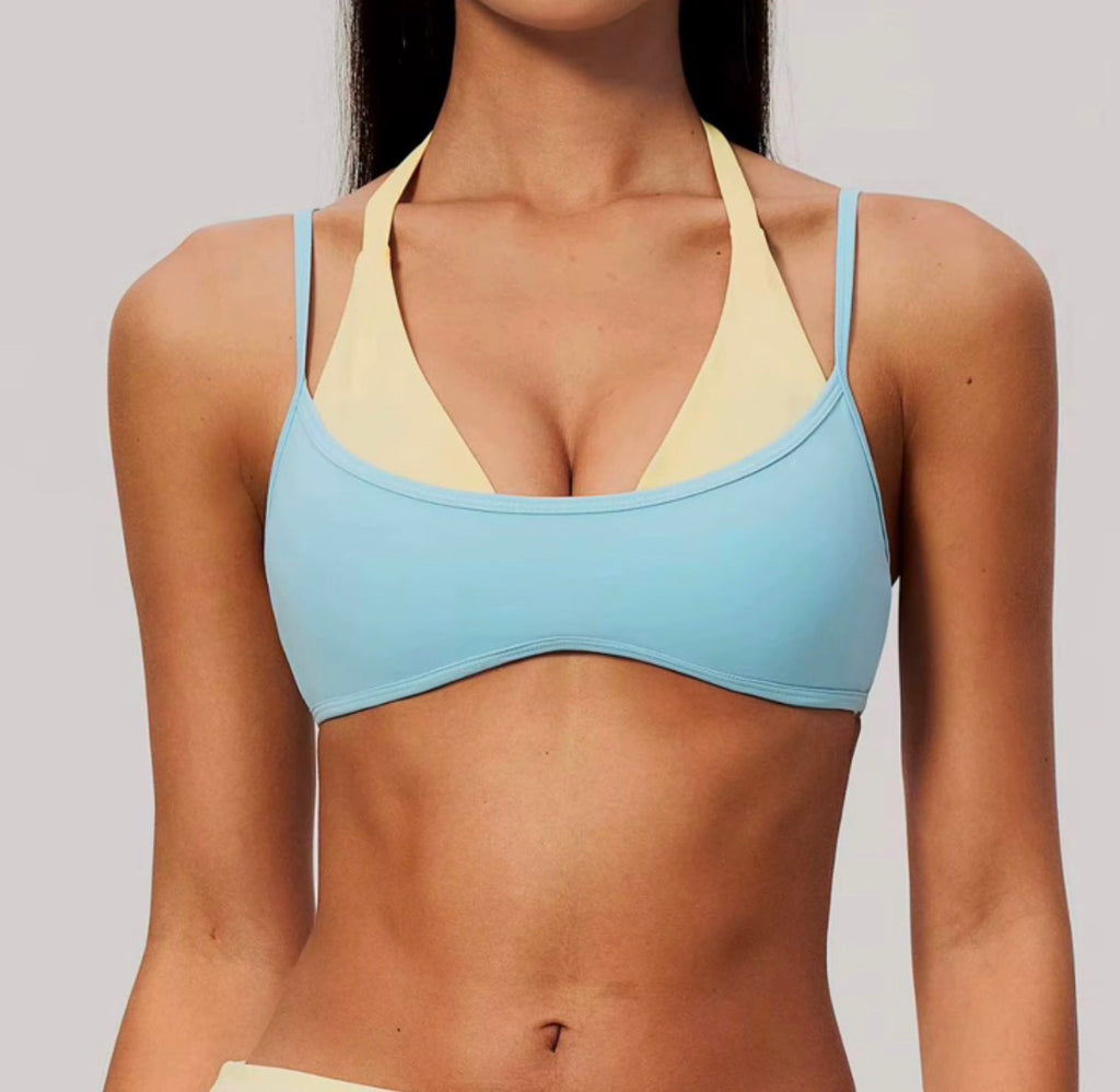 Halter Layered Sports Bra
