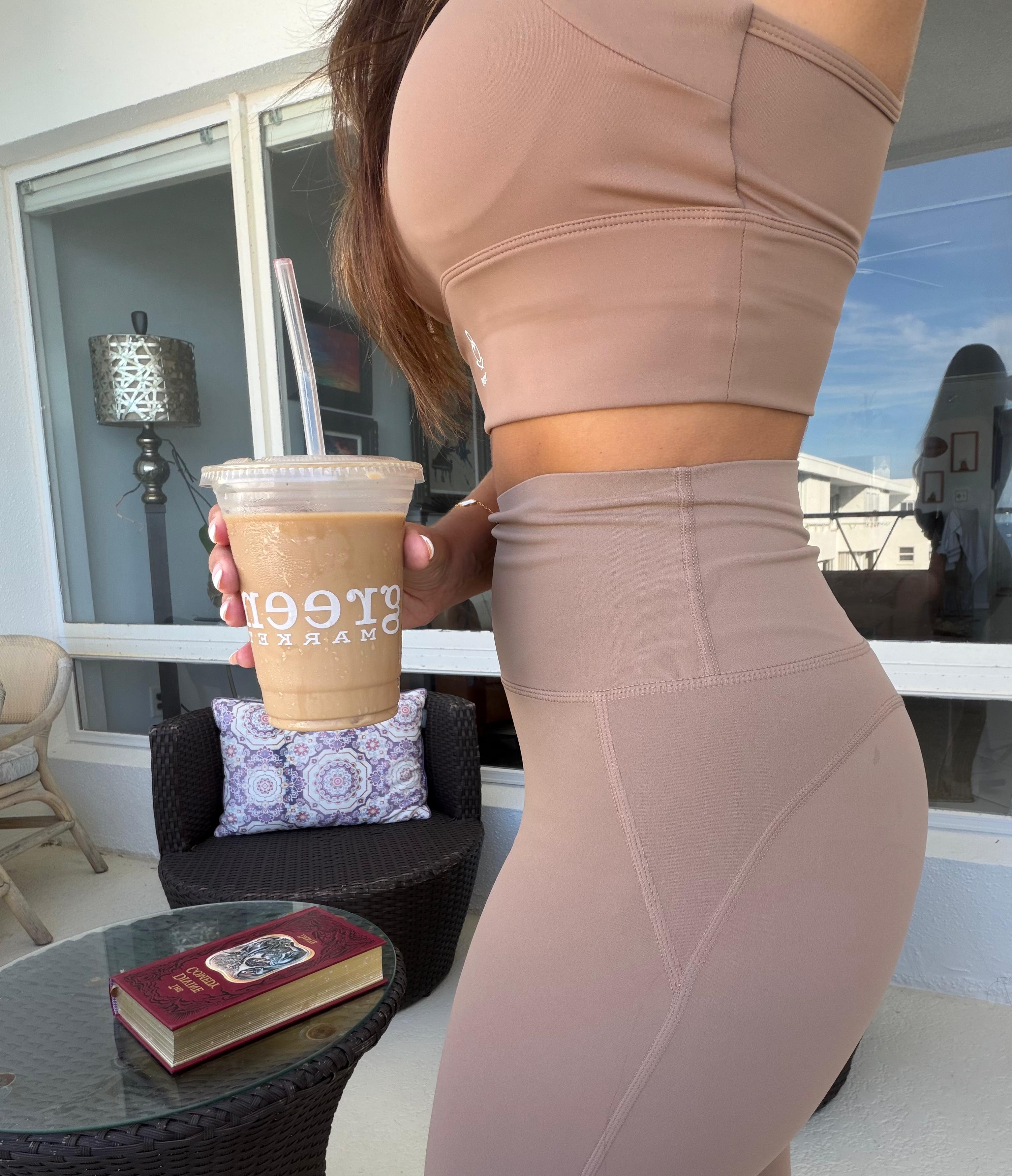 Be You Peach Contour Crop Leggings