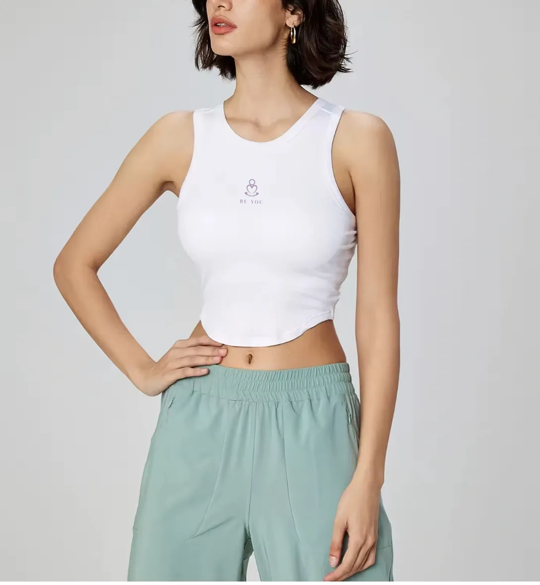 Curved Hem Crop Tank